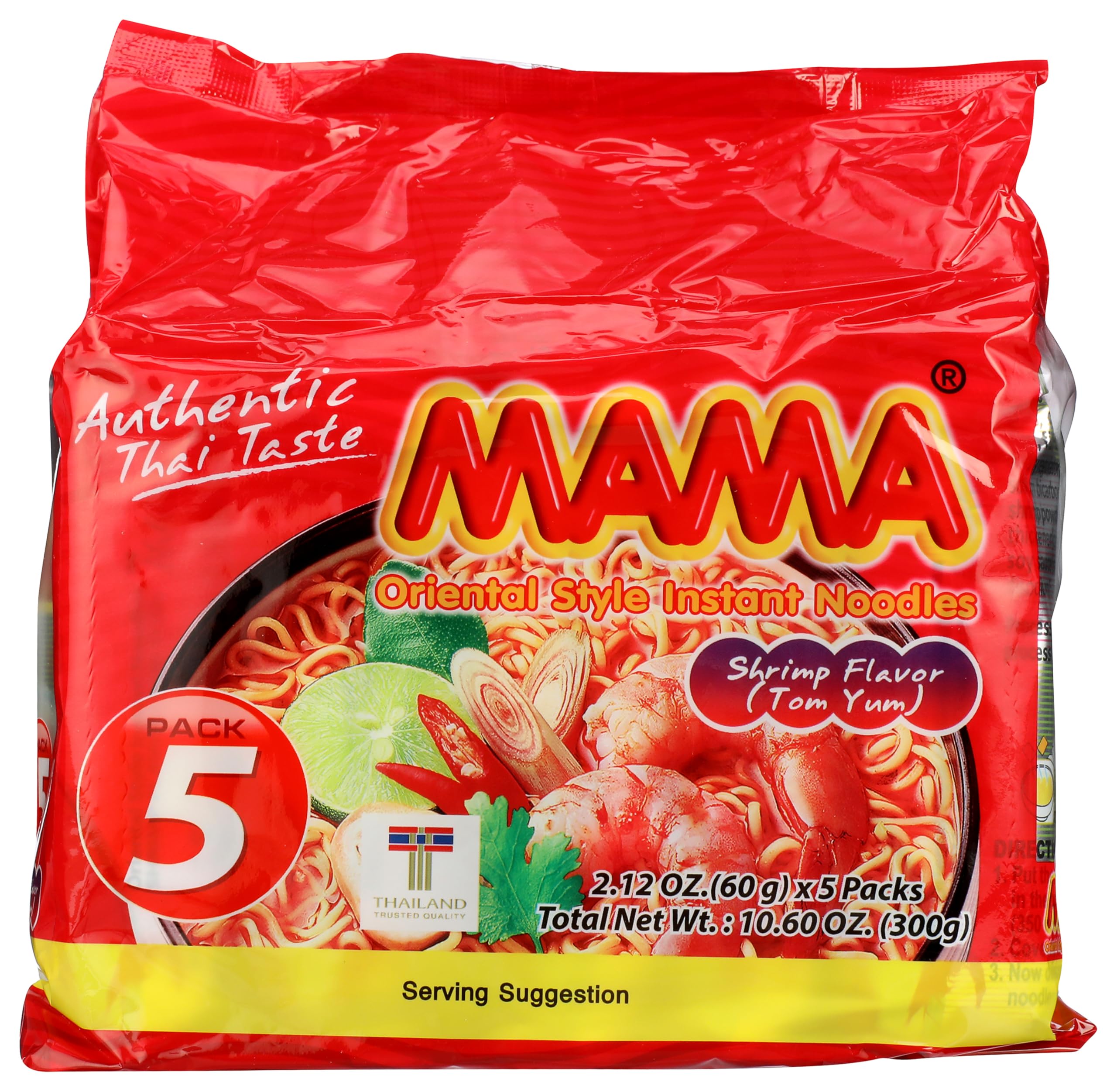 Amazon.com: Mama Oriental Style Instant Noodles, Shrimp Flavor, 5